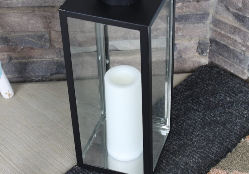 Completed lantern in black
