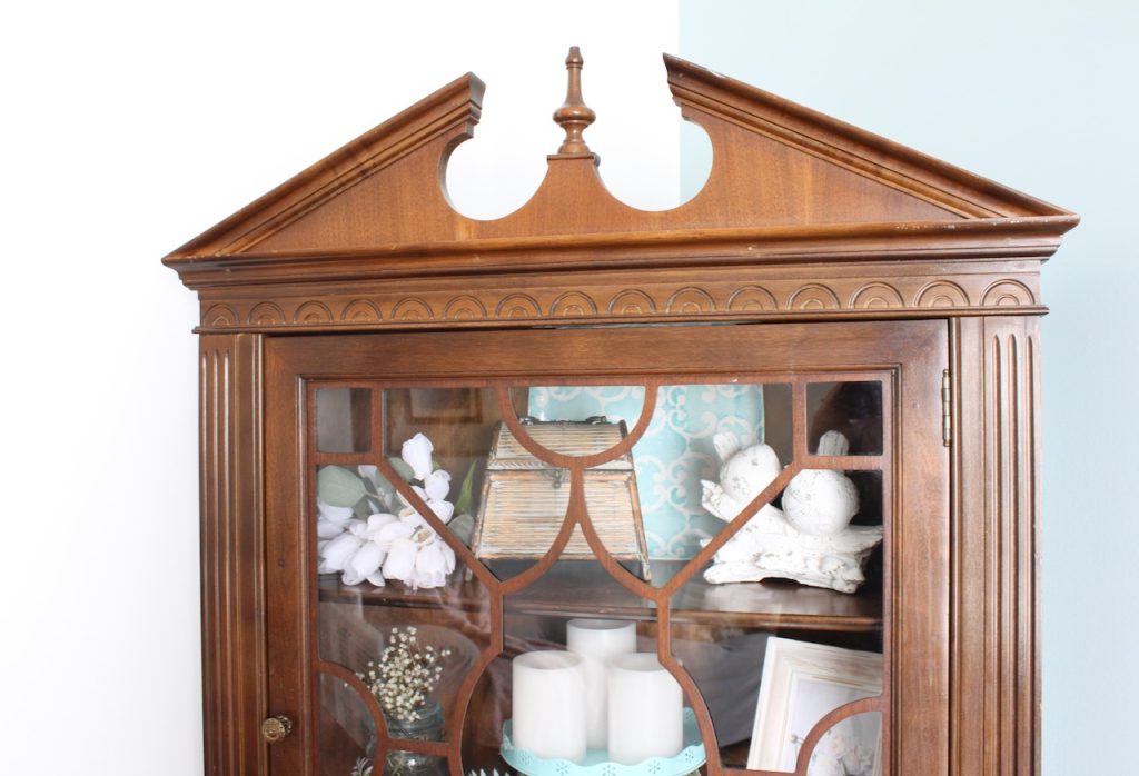 pretty styled china cabinet